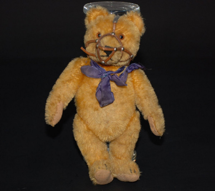 uralter blonder Steiff Teddybär mit Maulkorb * Höhe 20 cm * 30er/40er Jahre