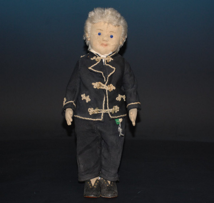 antique Steiff felt dolls figure student jointed * height 15.8 inch * 1910/1915