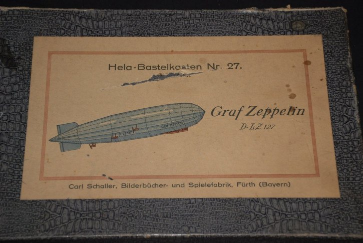 Hela-Bastelkasten Nr. 27 Graf Zeppelin D-LZ 127 * C.Schaller Fürth * 20er Jahre