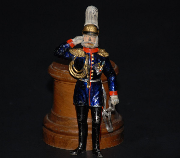 G. Heyde Dresden * Portrait Kaiser grüßend * Parade Kopfwackler * um 1900