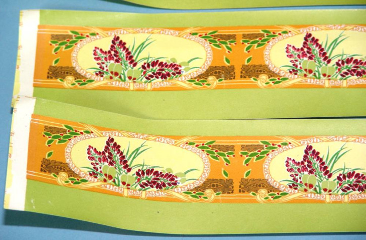 antike Puppenstuben Jugendstil Bordüre Gräser * um 1900-1915