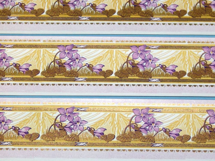 antike Puppenstuben Jugendstil Bordüre Veilchen * 1900-1915