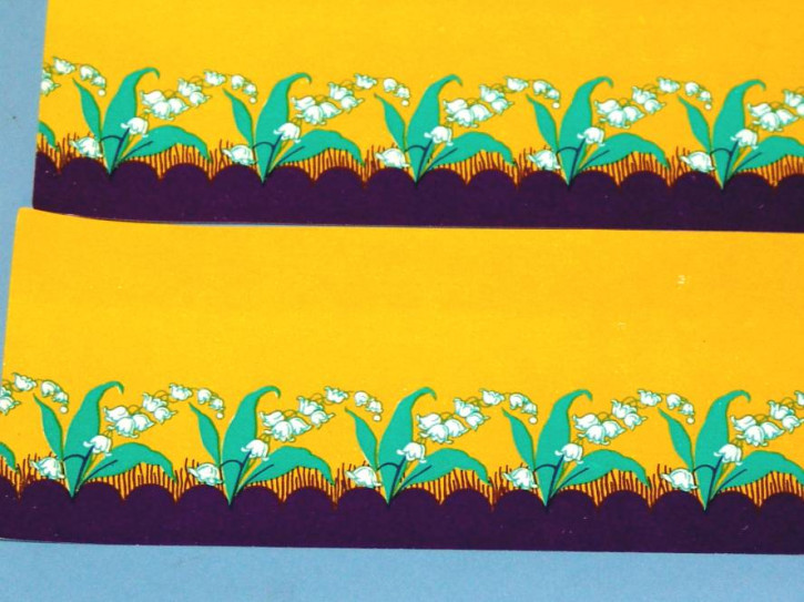 antike Puppenstuben Jugendstil Bordüre Maiglöckchen * um 1900