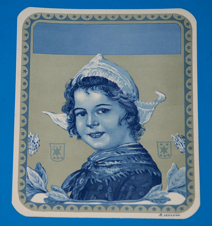 antikes lithographiertes Bild Holländermädchen * um 1900