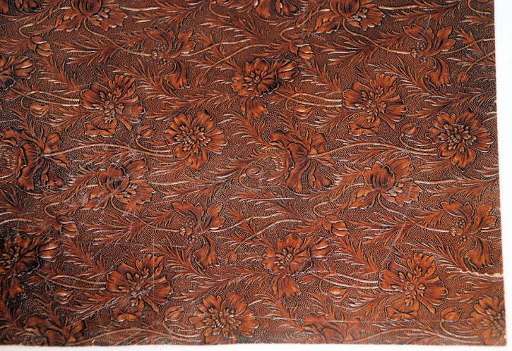 Puppenstuben Tapete 1 Bogen geprägtes Blumenmotiv * vor 1900