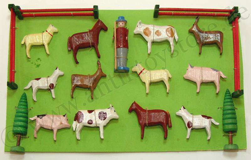 Antique Erzgebirge Wood Miniatures 