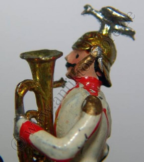 uralte HEYDE Zinnfiguren 12 Preußische Garde Musiker * um 1900