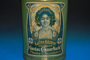 Jugendstil Kaffee Blechdose * Gustav Cramer * um 1900-1910