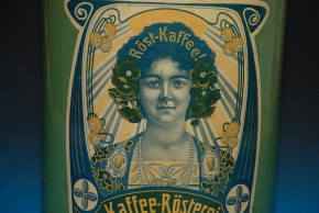 Jugendstil Kaffee Blechdose * Gustav Cramer * um 1900-1910