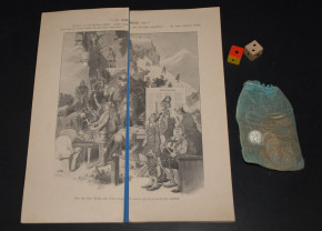 Lothar Meggendorfer "Die Bergkraxler" Gesellschaftsspiel * vollständig * um 1900