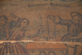 uralter Biedermeier "Schweizer Baukasten" * 2-lagig * um 1850/1860