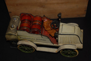 uraltes Dampf Auto * Frankenthaler Bräuhaus * Blech lackiert um 1905