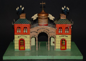 uralter Märklin Central-Bahnhof No. 2140 * Blech lackiert * um 1900