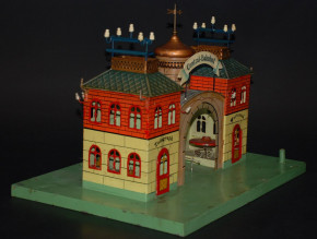 uralter Märklin Central-Bahnhof No. 2140 * Blech lackiert * um 1900