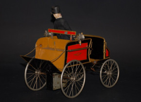 uralte Motor-Kutsche mit Uhrwerkantrieb * Blech/lackiert * vor 1900