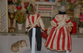 uralter Moritz Gottschalk Puppen Blumenladen mit viel Zubehör * um 1905/1910