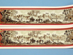 antike Kaufladen Bordüre Tabakplantage * um 1900