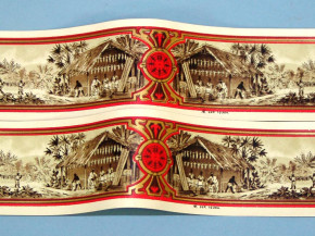 antike Kaufladen Bordüre Tabakplantage * um 1900