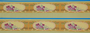 antike Puppenstuben Jugendstil Bordüre Stiefmütterchen * 1900 (2