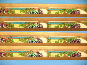 antike Puppenstuben Jugendstil Bordüre Stiefmütterchen * 1900