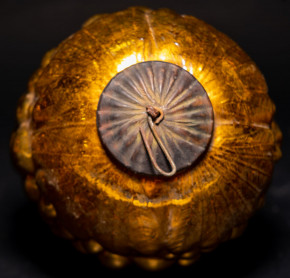 uralter Weihnachtsschmuck * große goldfarbener Biedermeier Traube * vor 1900