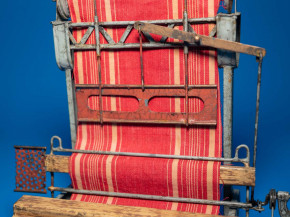 uraltes DAMO Webstuhl * mechanisch * Blech/handlackiert * um 1900