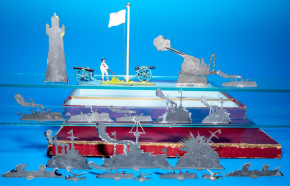 uralte Spenkuch Seekrieg Szene * Deutsche Marine * 20 Teile im O.K. * um 1900/10